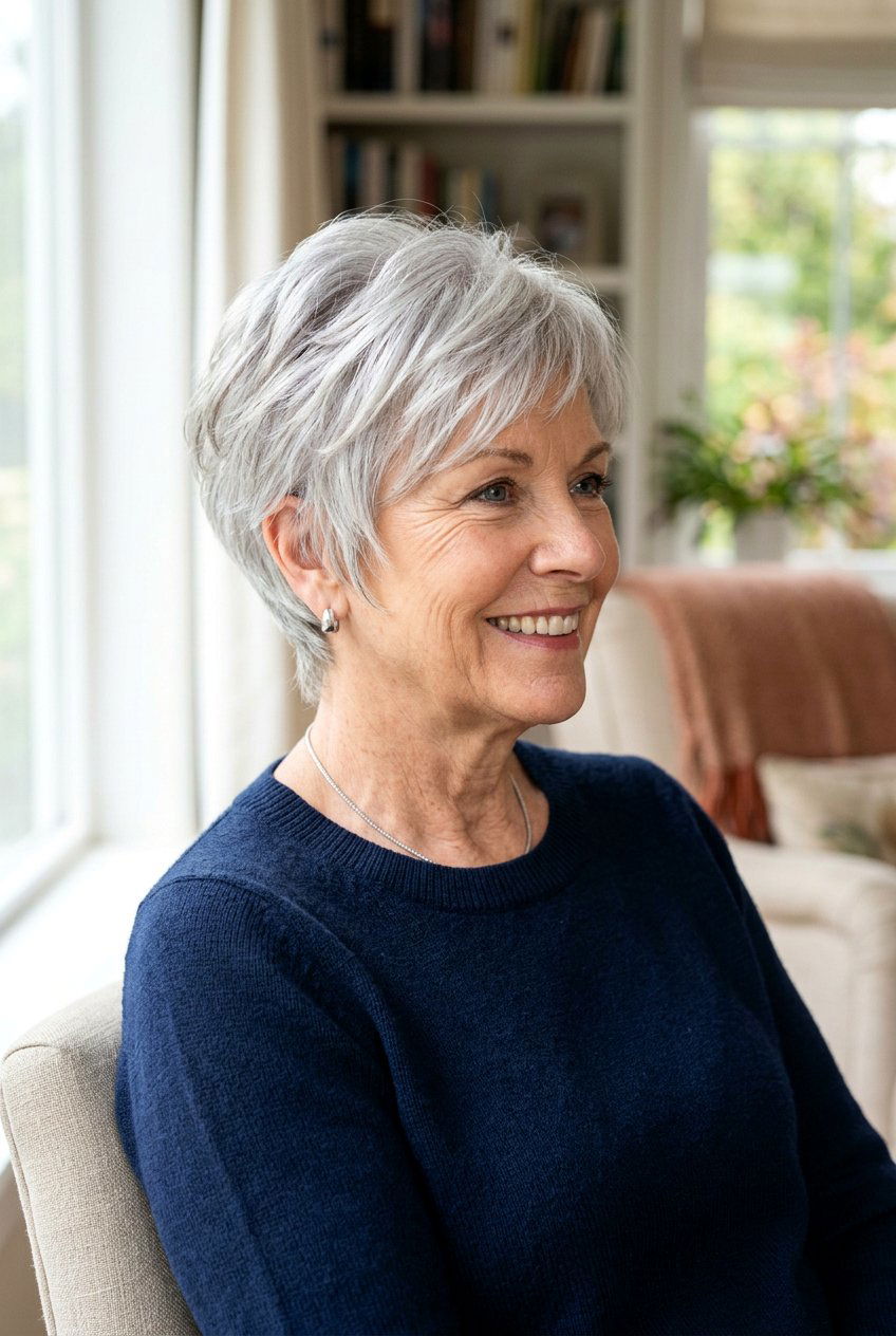 Layered Pixie Cut - 20 pixie cuts for older women - 20 pixie cuts for older women