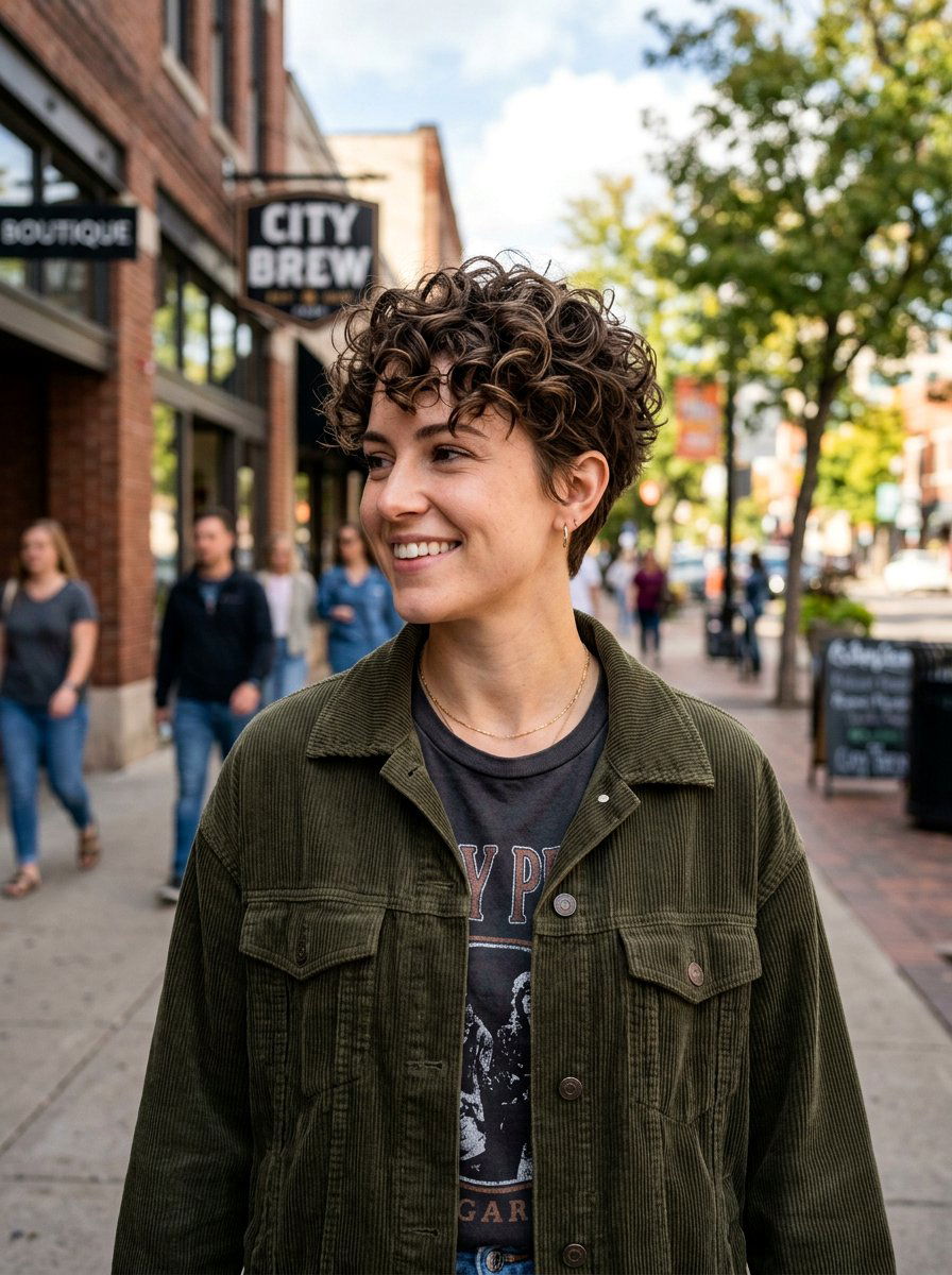 Layered Pixie Cut For Loose Curls - 20 haircut for loose curl pattern women - 20 haircut for loose curl pattern women