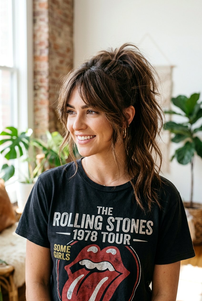 Layered Ponytail - 20 y2k ponytail with face framing strands - 20 y2k ponytail with face framing strands