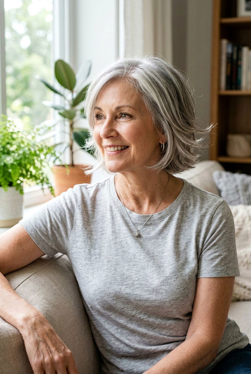 Layered Razor Cut Bob - 20 low maintenance layered hairstyle for older women - 20 low maintenance layered hairstyle for older women