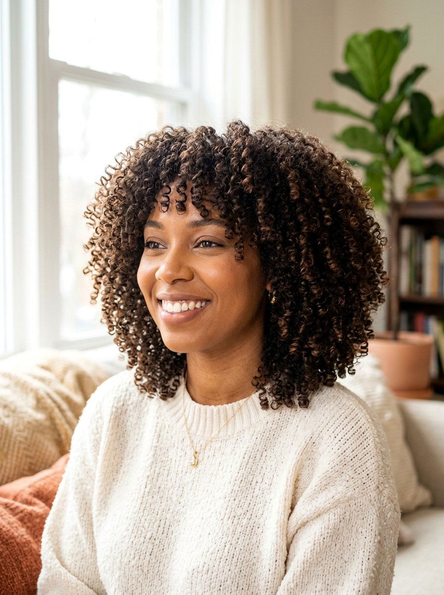 Layered Round Curly Haircut - 20 round haircut for curly hair - 20 round haircut for curly hair