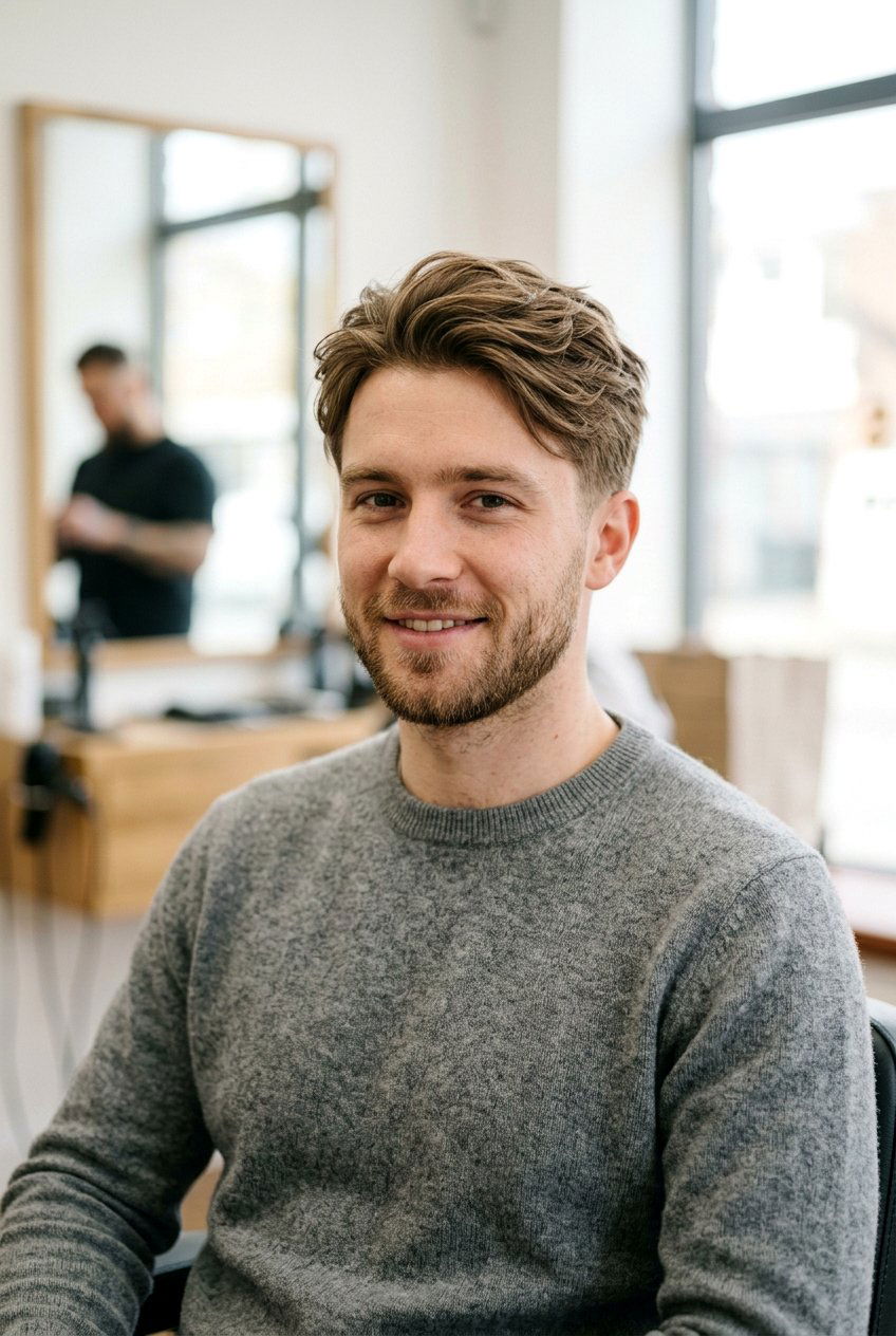 Layered Scissor Cut - 20 mens haircut for heart shaped face - 20 men’s haircut for heart shaped face