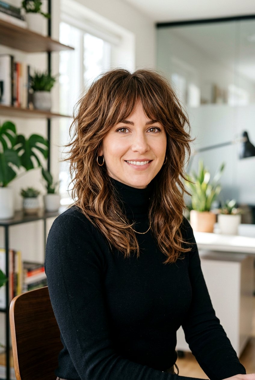 Layered Shag - 20 low maintenance haircut for professional women - 20 low maintenance haircut for professional women