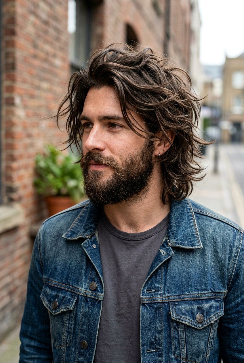 Layered Shag Flow - 20 shoulder length flow haircut men - 20 shoulder length flow haircut men
