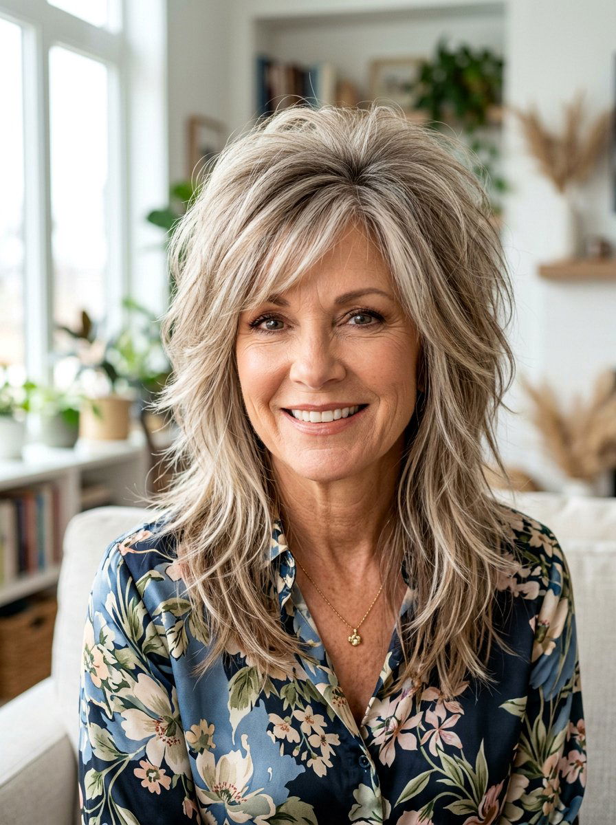 Layered Shag For Thin Hair - 20 shoulder length shag for women over 50 - 20 shoulder length shag for women over 50