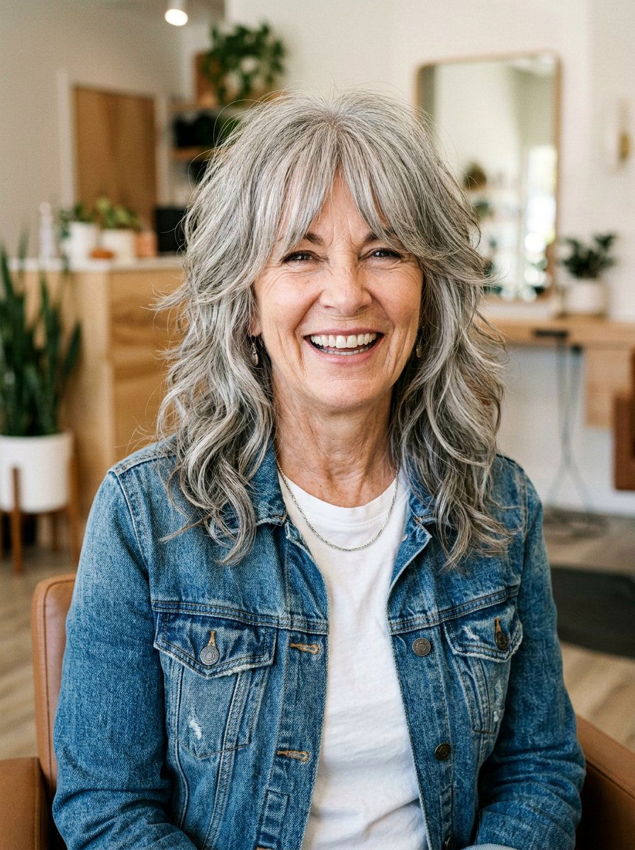 Layered Shag Haircut - 20 older women office hair ideas - 20 older women office hair ideas