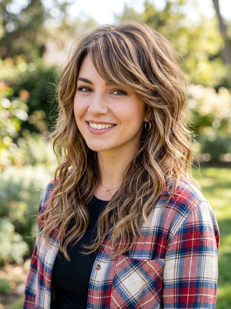 20 Edgy Shag Haircut with Bangs Ideas for College Girls