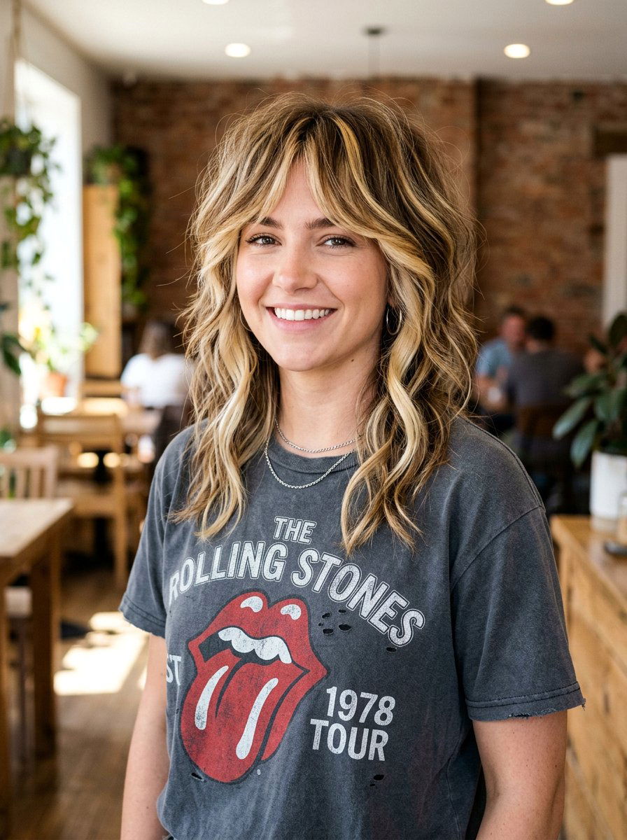 Layered Shag With Chunky Highlights - 20 layered haircut hair color ideas - 20 layered haircut hair color ideas