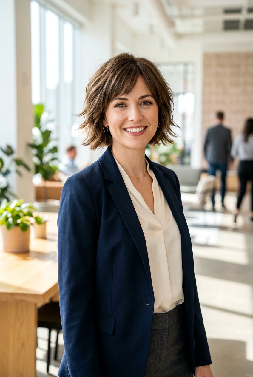 Layered Short Bob Haircut - 20 short professional hairstyles for women - 20 short professional hairstyles for women