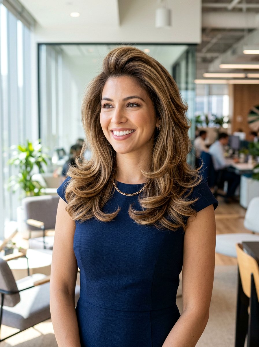 Layered Shoulder Length Blowout - 20 polished layers for shoulder length hair - 20 polished layers for shoulder length hair