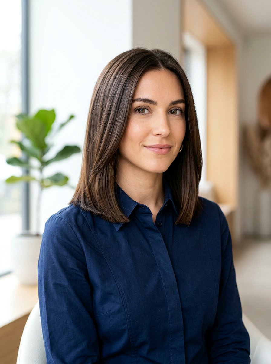 Layered Shoulder Length Blunt Cut Straight Hair - 20 shoulder length straight haircut with layers - 20 shoulder length straight haircut with layers