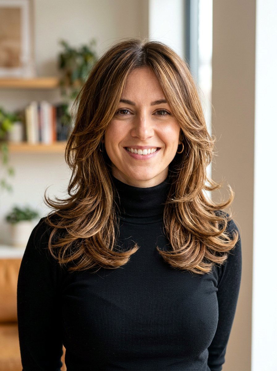 Layered Shoulder Length Cut - 20 office hairstyle for fine limp hair - 20 office hairstyle for fine limp hair