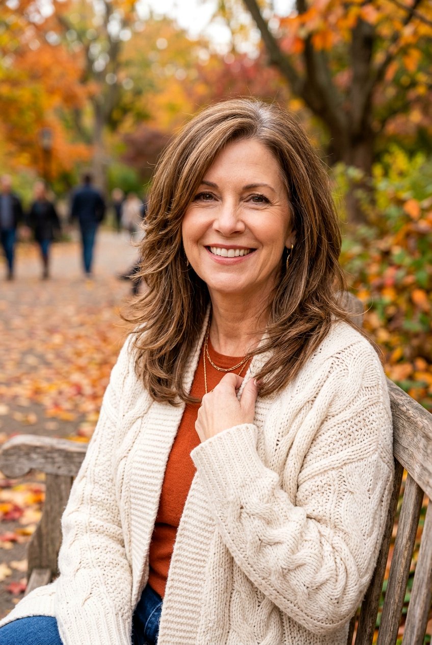 Layered Shoulder Length Cut - 20 bouncy hairstyle for mature women - 20 bouncy hairstyle for mature women