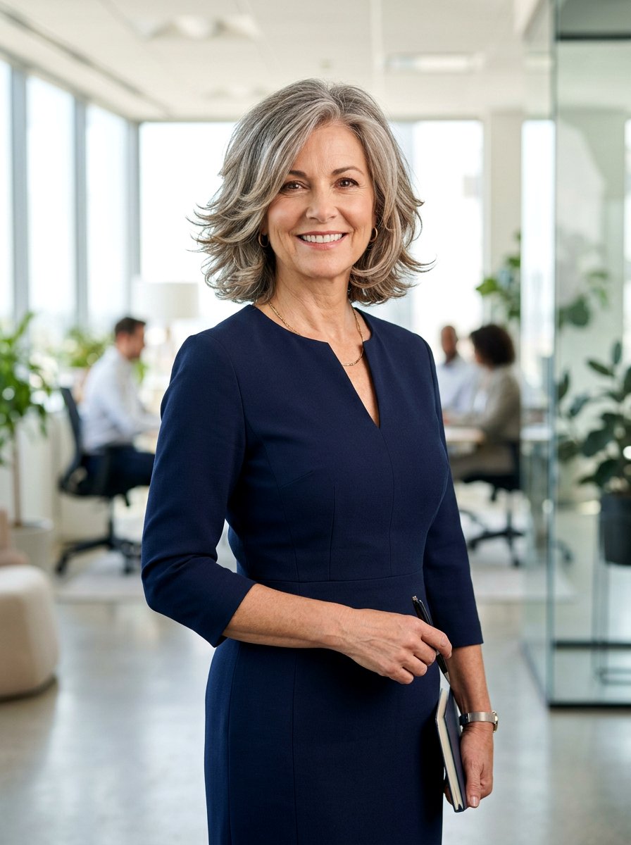 Layered Shoulder Length Hair - 20 interview hairstyle for mature women - 20 interview hairstyle for mature women