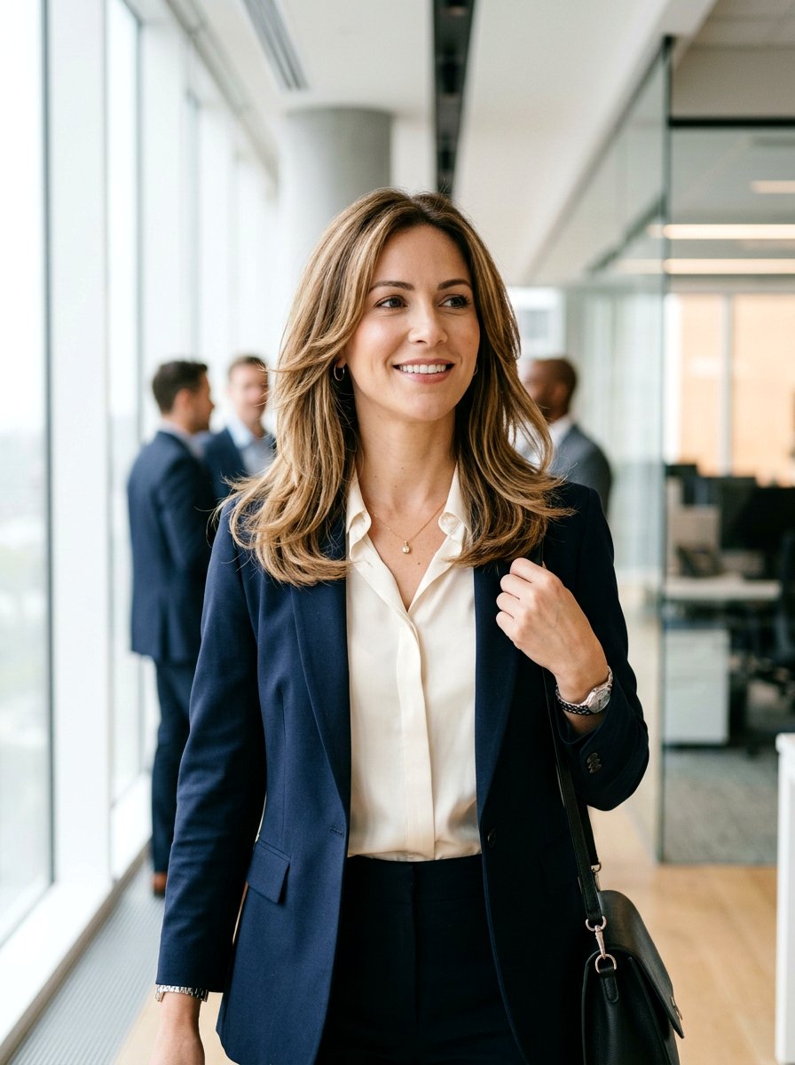 Layered Shoulder Length Hair For Office - 20 shoulder length work hairstyles - 20 shoulder length work hairstyles