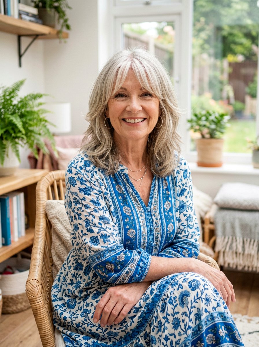 Layered Shoulder Length Hair With Curtain Bangs - 20 older women shoulder length layer ideas - 20 older women shoulder length layer ideas