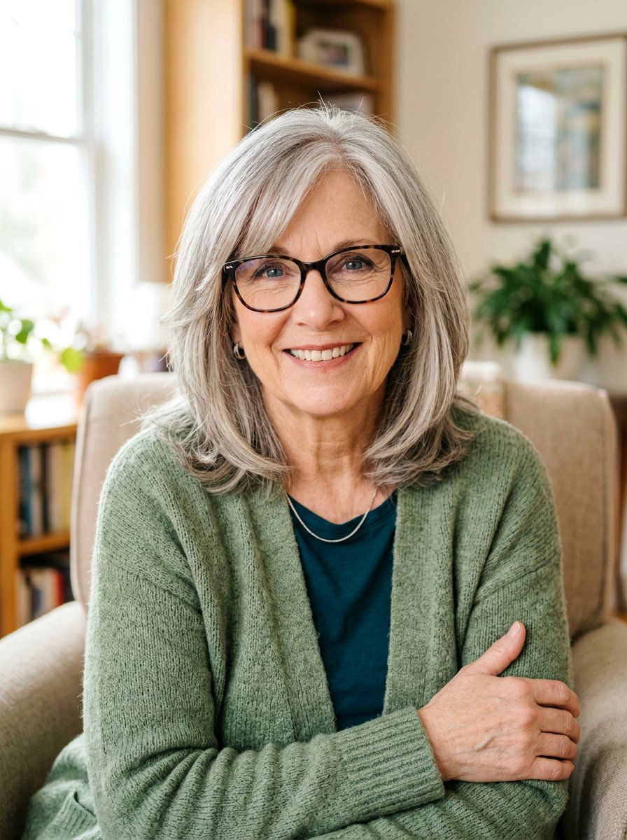 Layered Shoulder Length Hair With Glasses - 20 older women shoulder length layer ideas - 20 older women shoulder length layer ideas