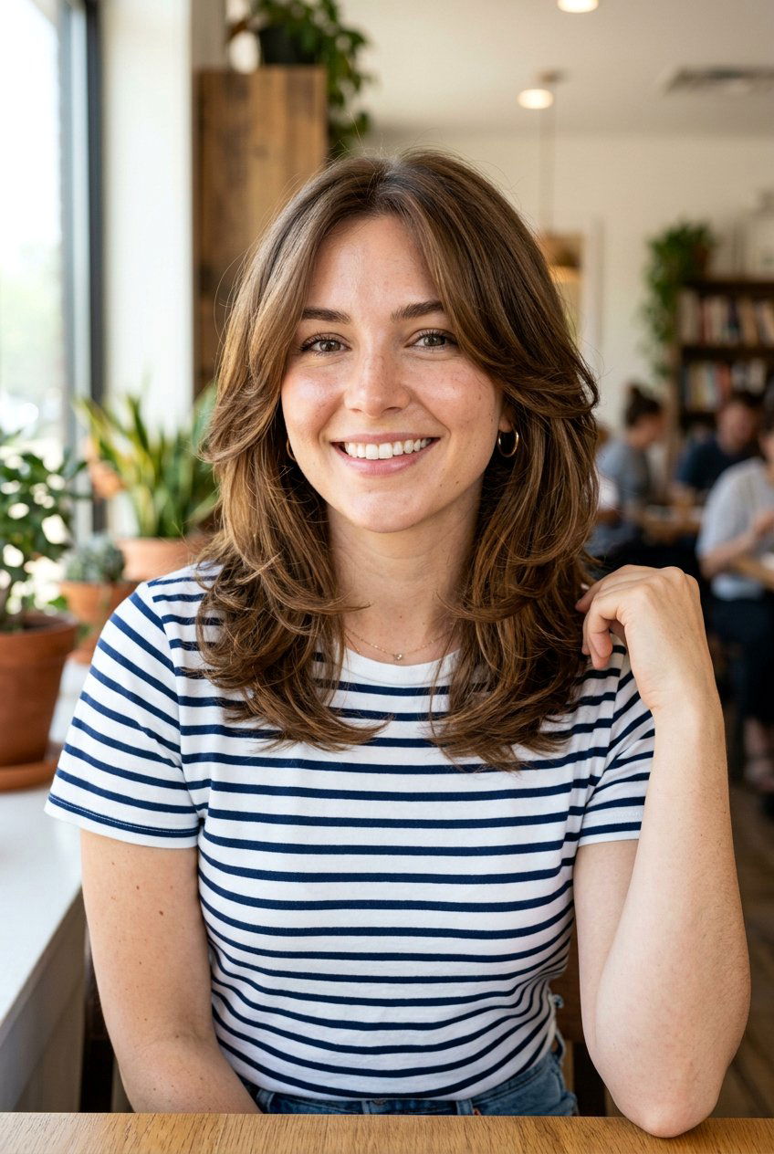 Layered Shoulder Length Haircut - 20 hairstyle for postpartum baby hairs - 20 hairstyle for postpartum baby hairs