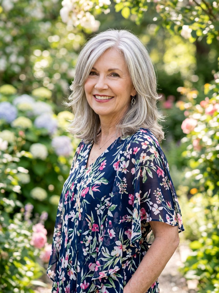 Layered Shoulder Length Haircut - 20 elegant haircut for women over 60 - 20 elegant haircut for women over 60