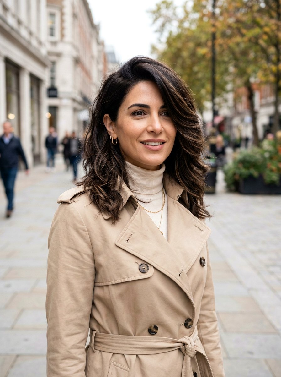 Layered Shoulder Length With Side Part - 20 polished layers for shoulder length hair - 20 polished layers for shoulder length hair