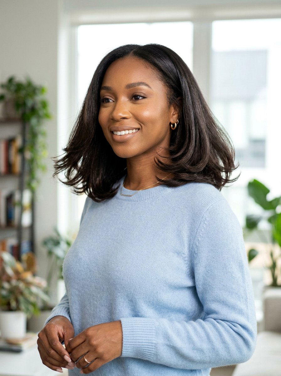 Layered Silk Press Bob - 20 silk press bob for fine hair - 20 silk press bob for fine hair