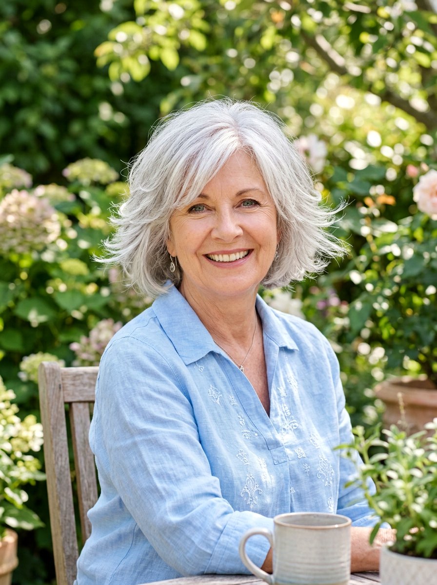 Layered Silver Bob For Older Women - 20 older women silver bob ideas - 20 older women silver bob ideas