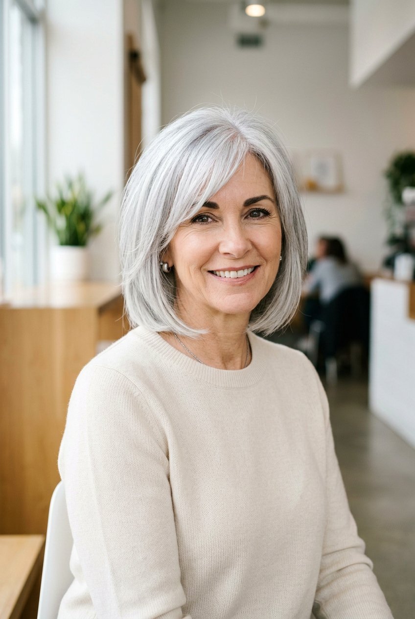 Layered Silver Bob - 20 feminine bob haircuts - 20 feminine bob haircuts