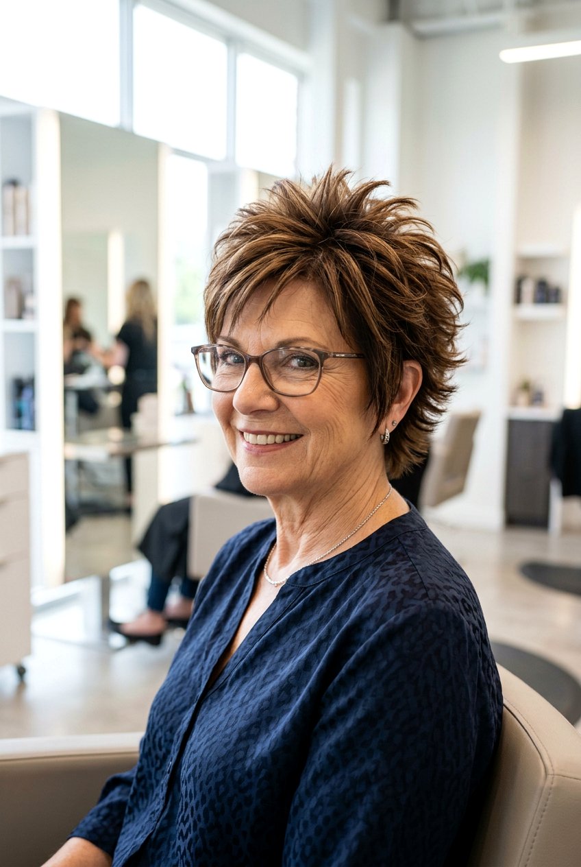 Layered Spiky Haircut - 20 short spiky haircuts for older women - 20 short spiky haircuts for older women