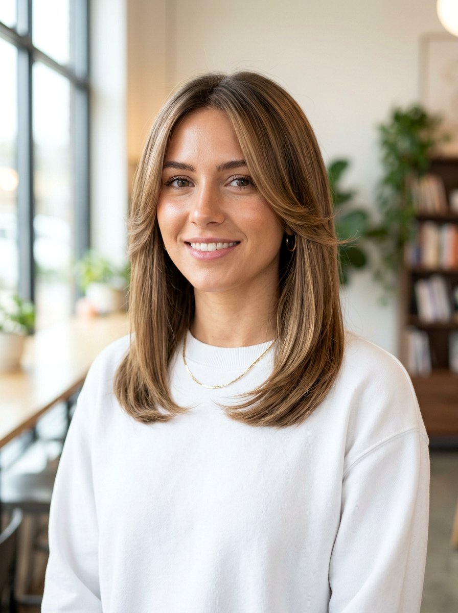 Layered Straight Hair With Face Framing Feathered Layers - 20 straight haircut with feathered layers - 20 straight haircut with feathered layers