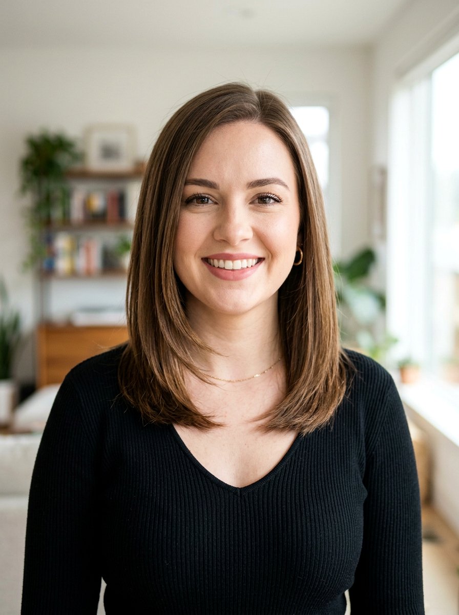 Layered Straight Shoulder Length Haircut for Round Face - 20 layered straight shoulder length haircut - 20 layered straight shoulder length haircut