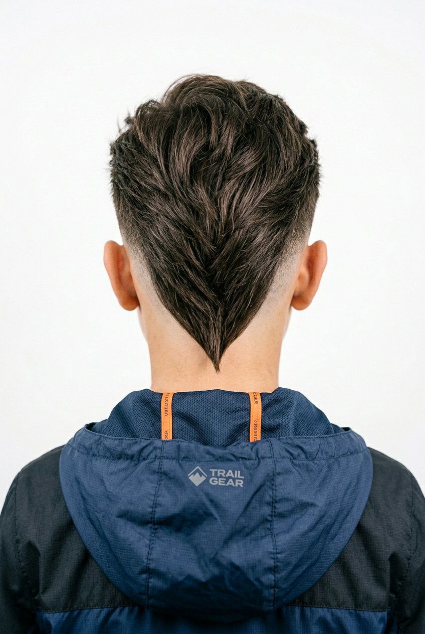 Layered V Back Burst Fade Mullet - 20 burst fade mullet for boys - 20 burst fade mullet for boys