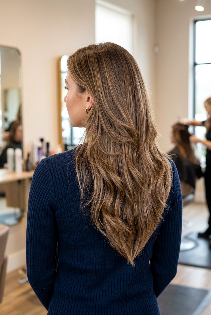 Layered V cut long hair - 20 v cut for long hair - 20 v cut for long hair