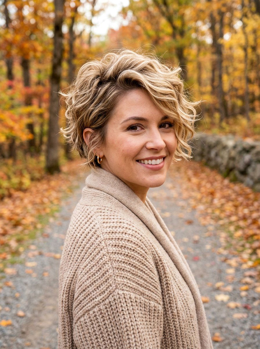 Layered Wavy Pixie - 20 wavy pixie for fine hair women - 20 wavy pixie for fine hair women