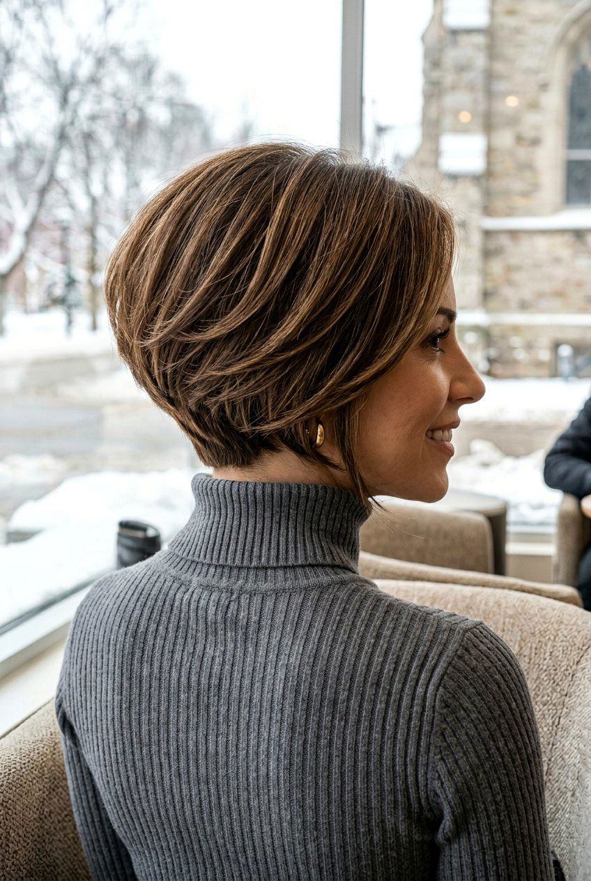 Layered Wedge Cut - 20 low maintenance haircut for college girls - 20 low maintenance haircut for college girls