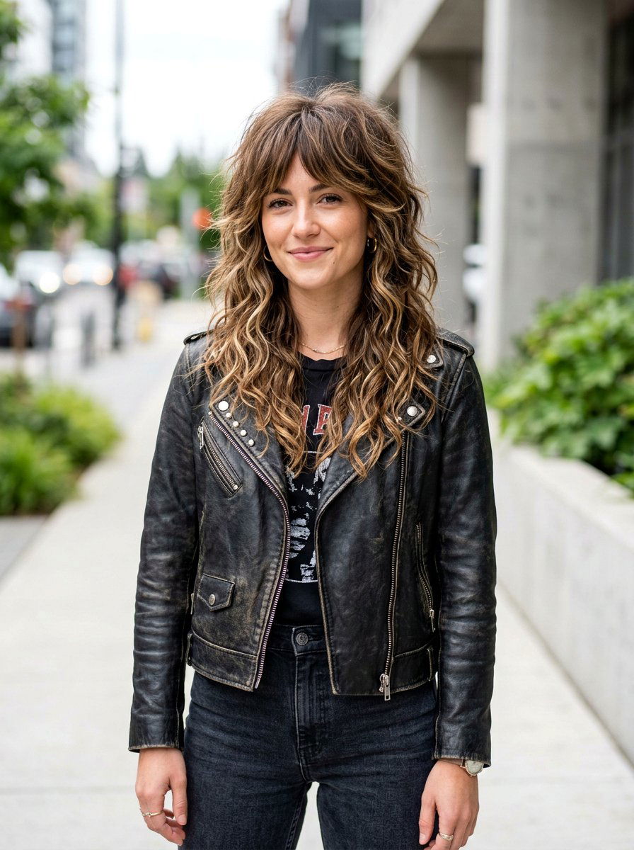 Layered Wolf Cut Wavy Hair - 20 wavy layered haircut for thick hair women - 20 wavy layered haircut for thick hair women