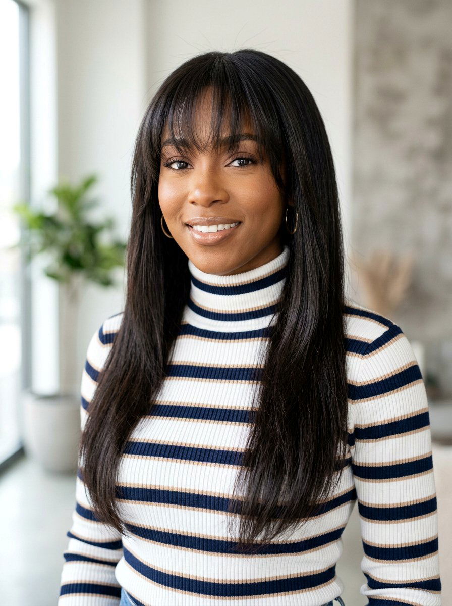 Layered bangs silk press natural hair - 20 silk press on natural hair with layers - 20 silk press on natural hair with layers