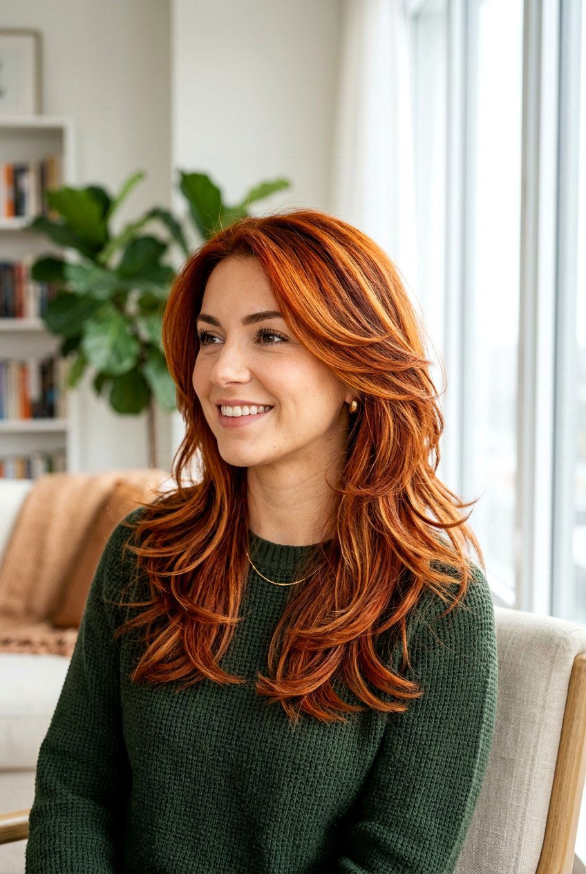 Layered burnt orange hair - 20 burnt orange hair color - 20 burnt orange hair color