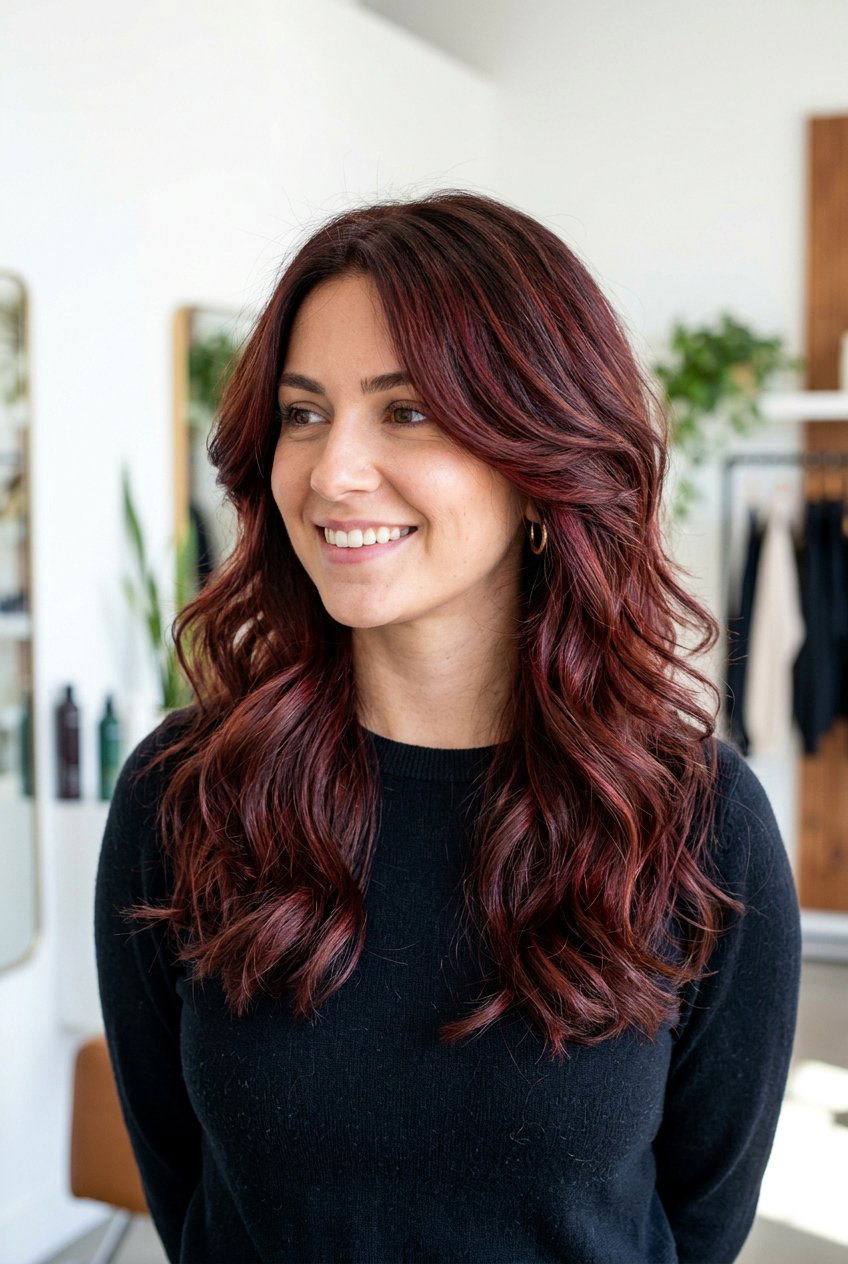 Layered chocolate cherry - 20 chocolate cherry hair color - 20 chocolate cherry hair color