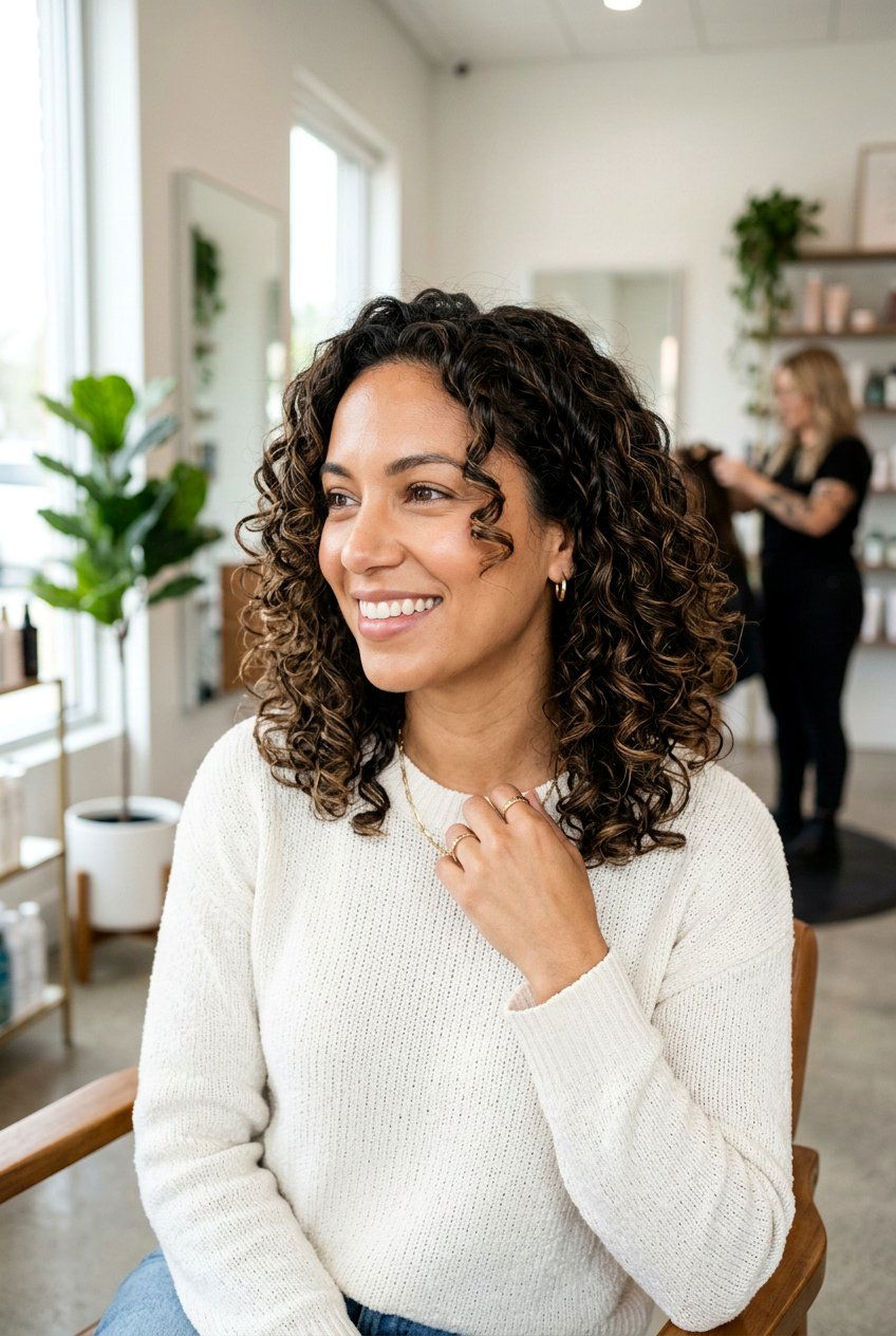 Layered curly lob - 20 hairstyles for curly hair - 20 hairstyles for curly hair