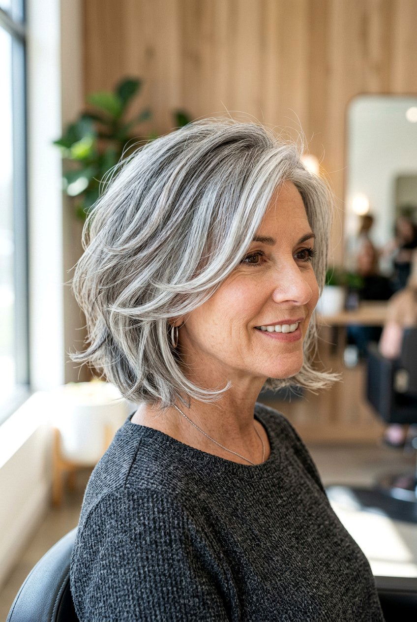 Layered gray bob - 20 short gray hairstyles - 20 short gray hairstyles