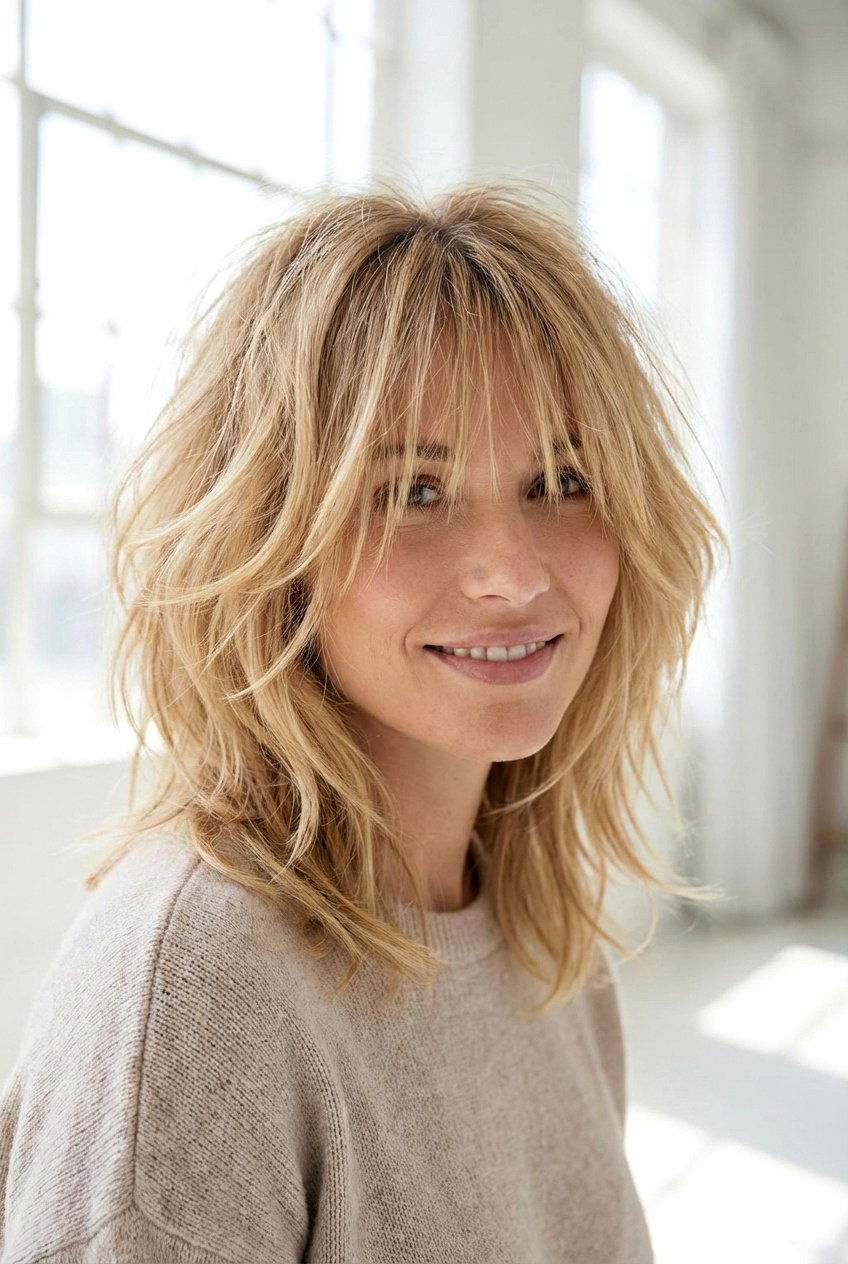 Layered hair with see through bangs - 20 see through bangs - 20 see through bangs