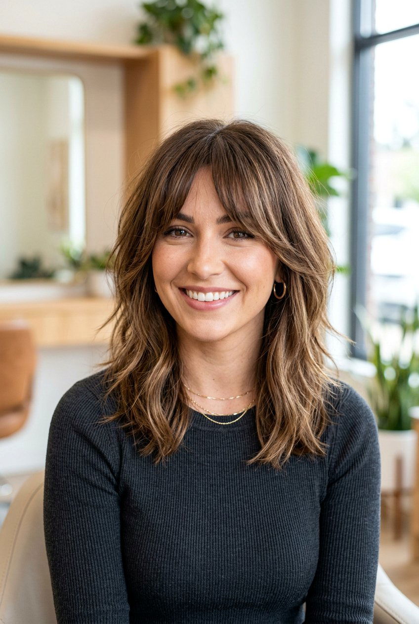 Layered lob with curtain bangs - 20 curtain bangs with layers - 20 curtain bangs with layers