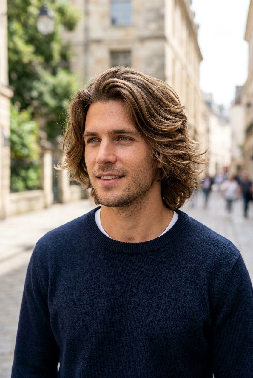 Layered medium length hair - 20 hairstyles for men with thick hair - 20 hairstyles for men with thick hair