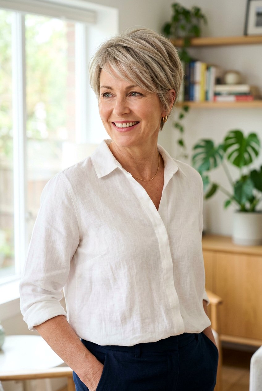 Layered modern pixie - 20 modern pixie for women over 50 - 20 modern pixie for women over 50