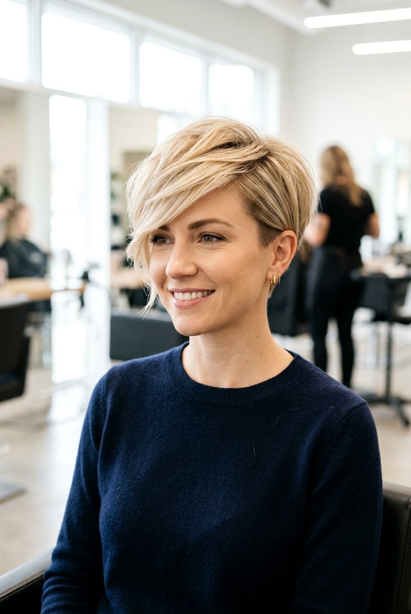 Layered pixie with long bangs - 20 short hairstyles with bangs - 20 short hairstyles with bangs