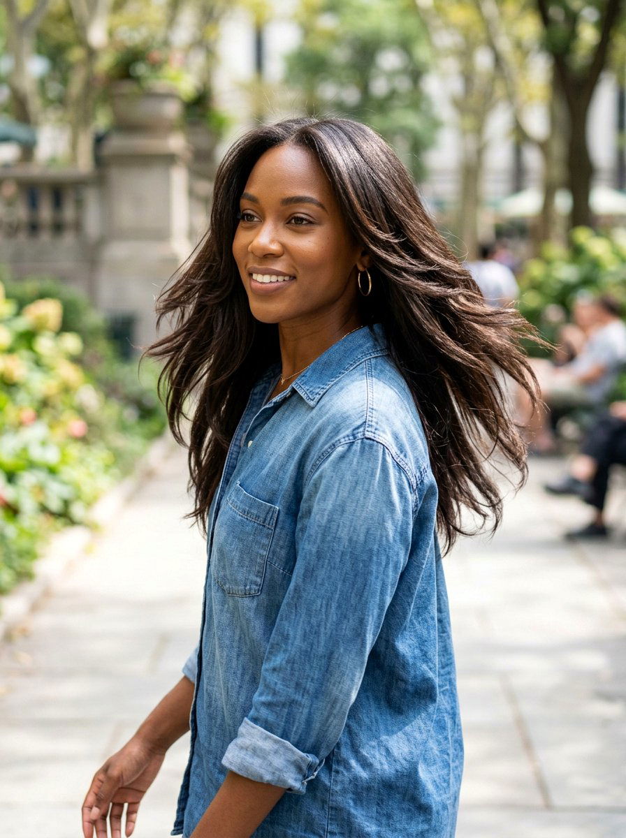 Layered silk press haircut - 20 silk press for women over 50 - 20 silk press for women over 50