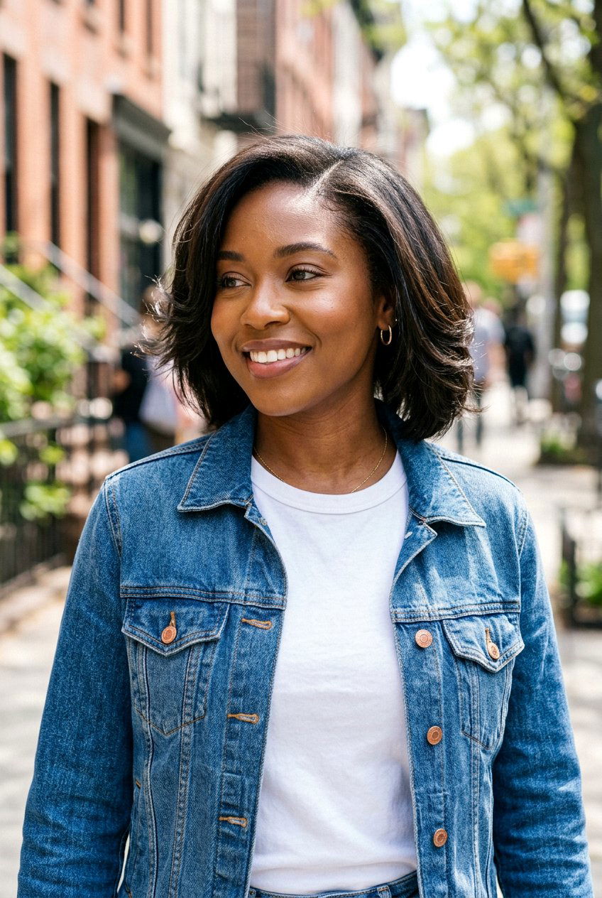 Layered silk press on short natural hair - 20 silk press on short natural bob - 20 silk press on short natural bob