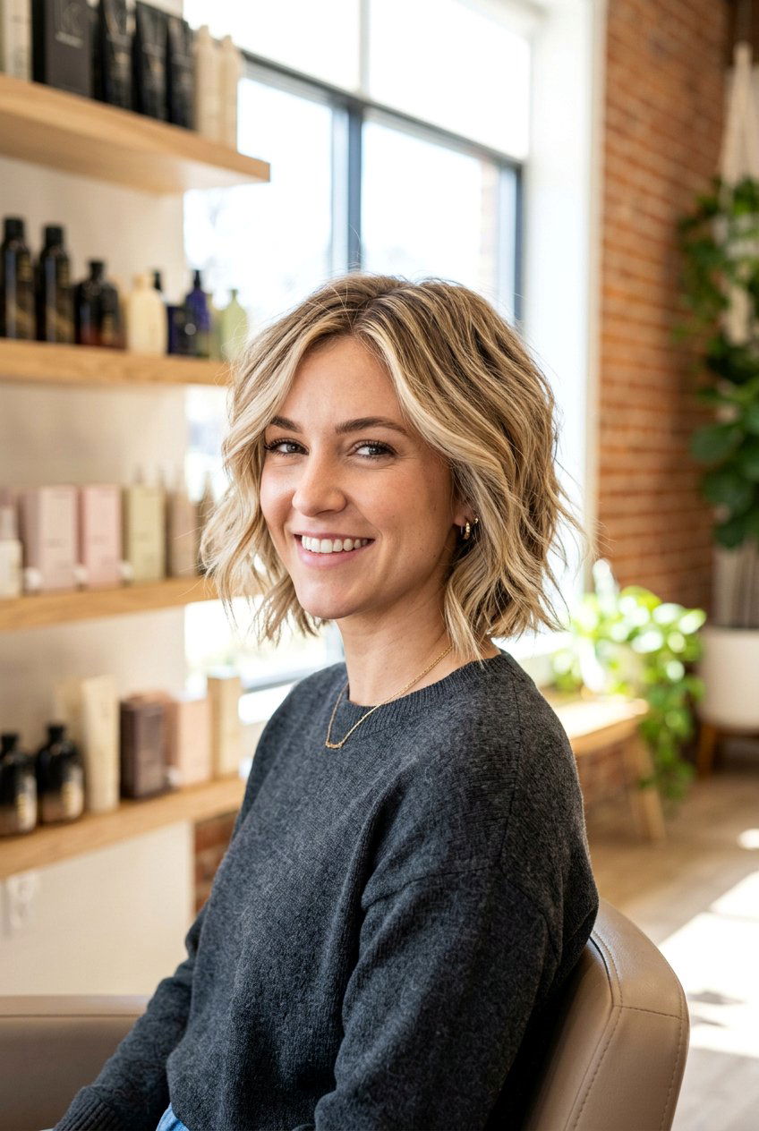 Layered wavy bob - 20 short wavy hairstyles - 20 short wavy hairstyles