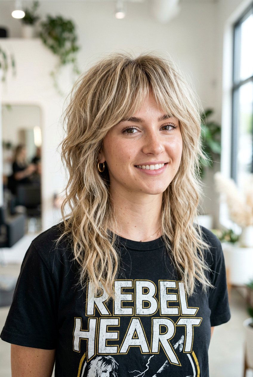 Layered wolf cut with highlights - 20 long wolf cut for fine hair women - 20 long wolf cut for fine hair women