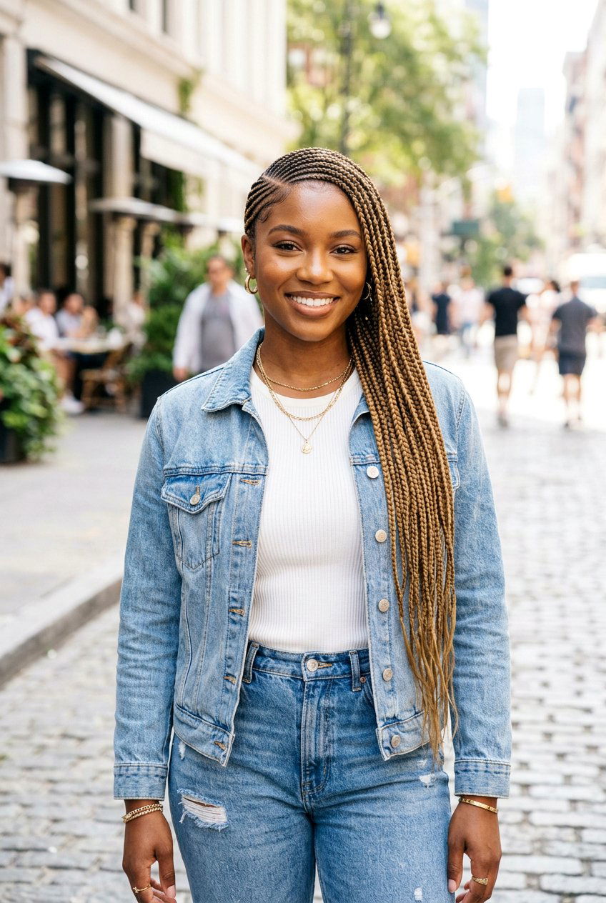 Lemonade Braided Side Ponytail - 20 black women braided ponytail ideas - 20 black women braided ponytail ideas